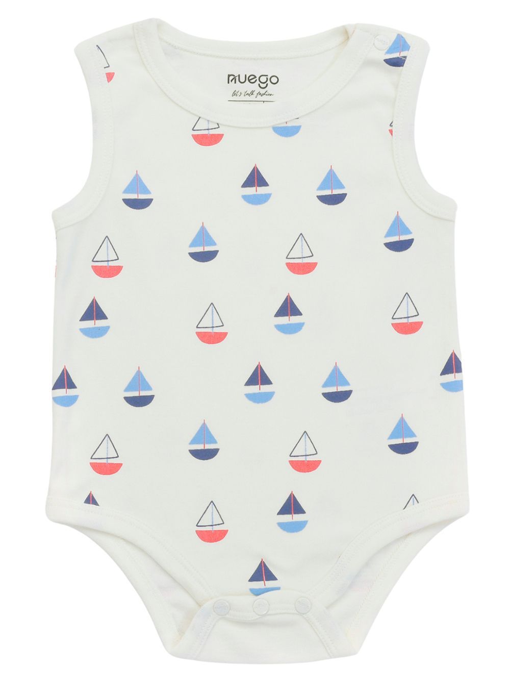 Nuego - Bodysuit For Baby Boy Onesies - 3pc Set - Blue,White & Pink