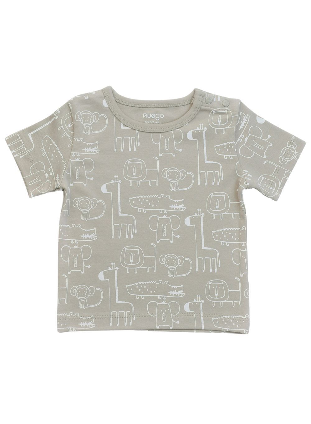 Nuego - T-Shirt For Baby Boy/Toddler - 3pc Set - Brown, Grey & White