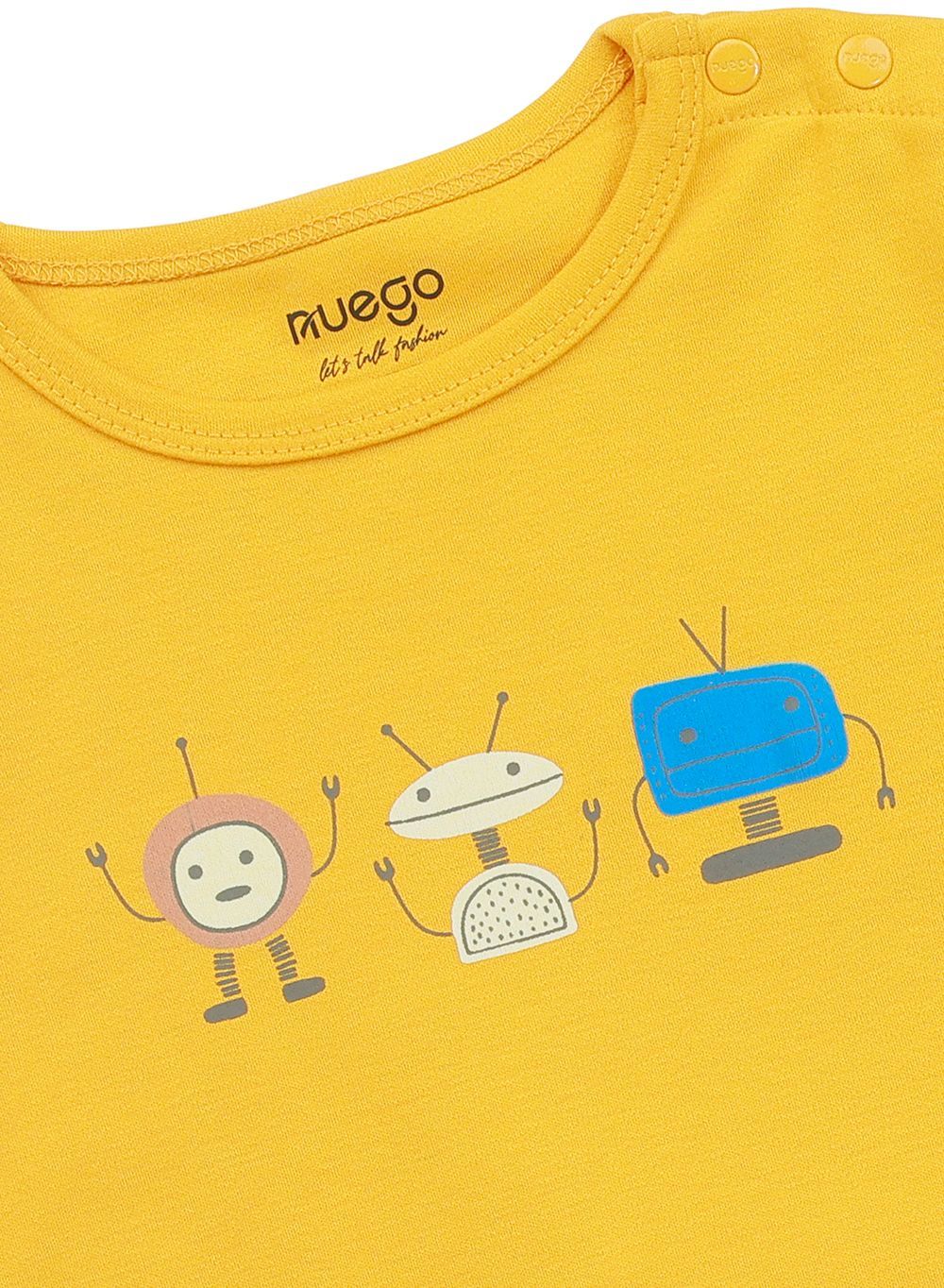 Nuego - 2pc-Set - Baby Boy T-Shirt And Pyjamas - Yellow/White