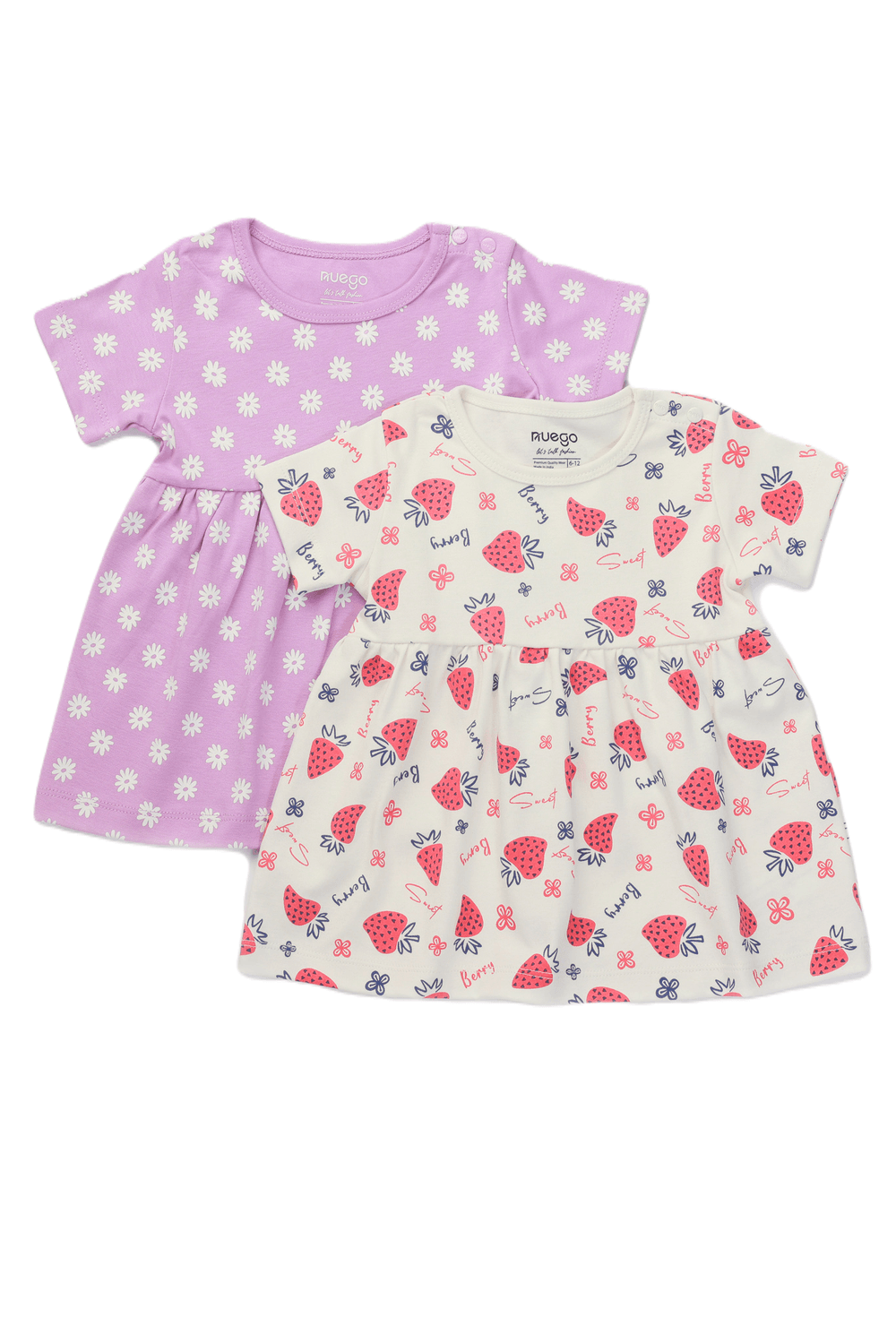 Nuego - 2pc-Set - Baby Girl Dresses - Purple/White