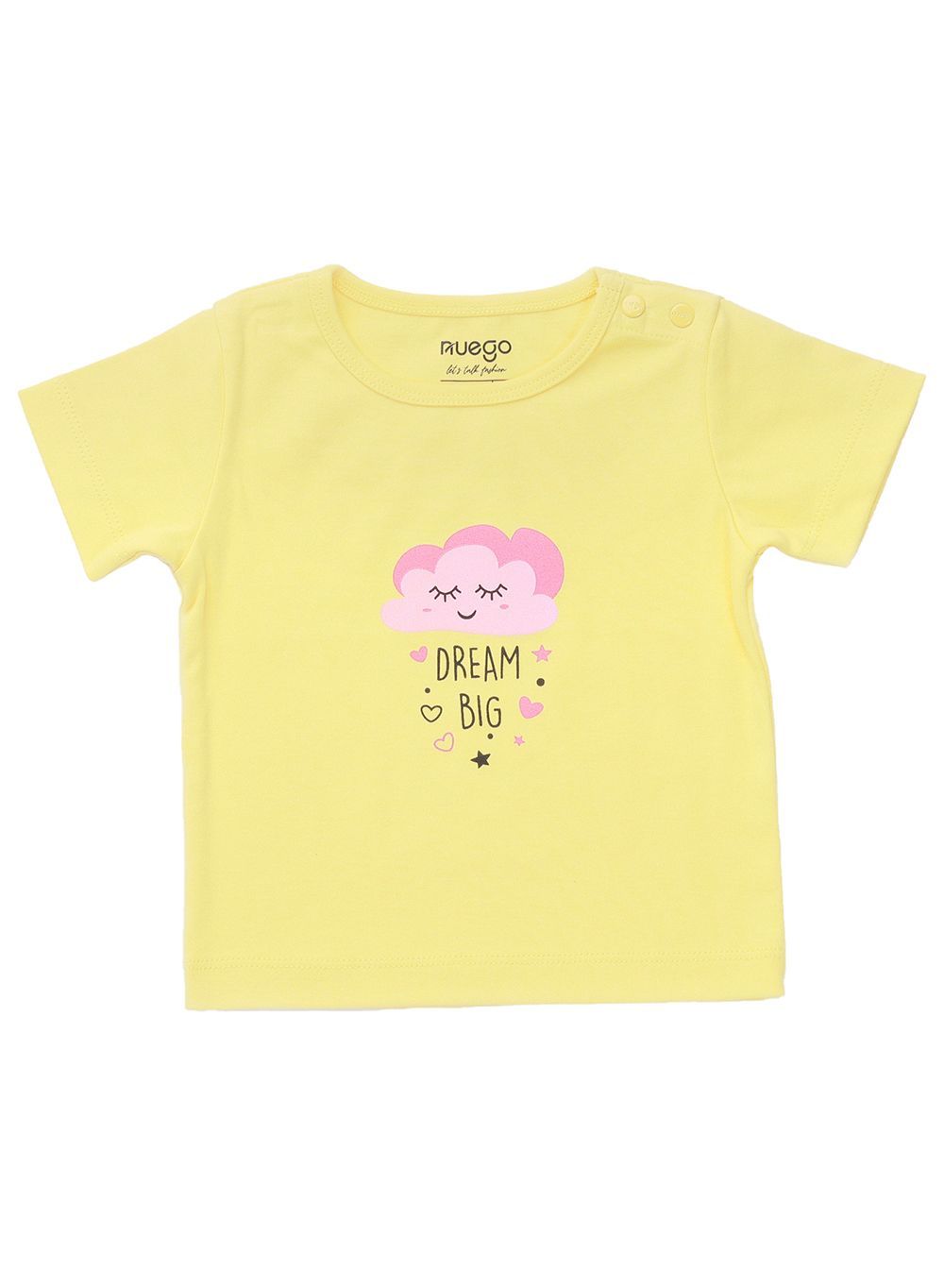 Nuego - 3pc-Set - Baby Girls Short Sleeves T-Shirt - Pink/White/Yellow