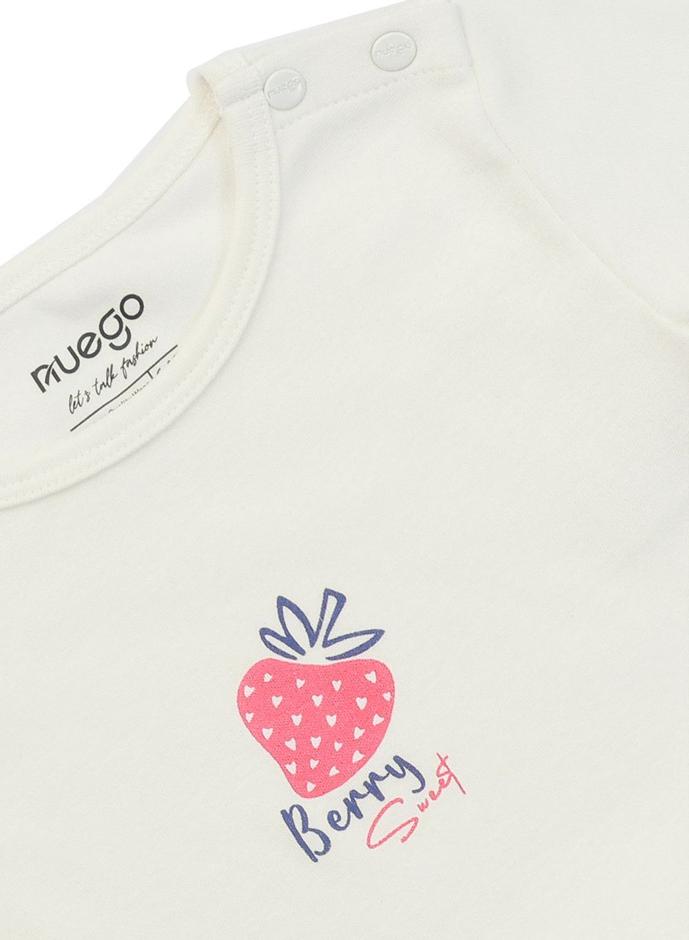 Nuego - 2pc-Set - Baby Girls Cotton T-Shirt And Skirts - White