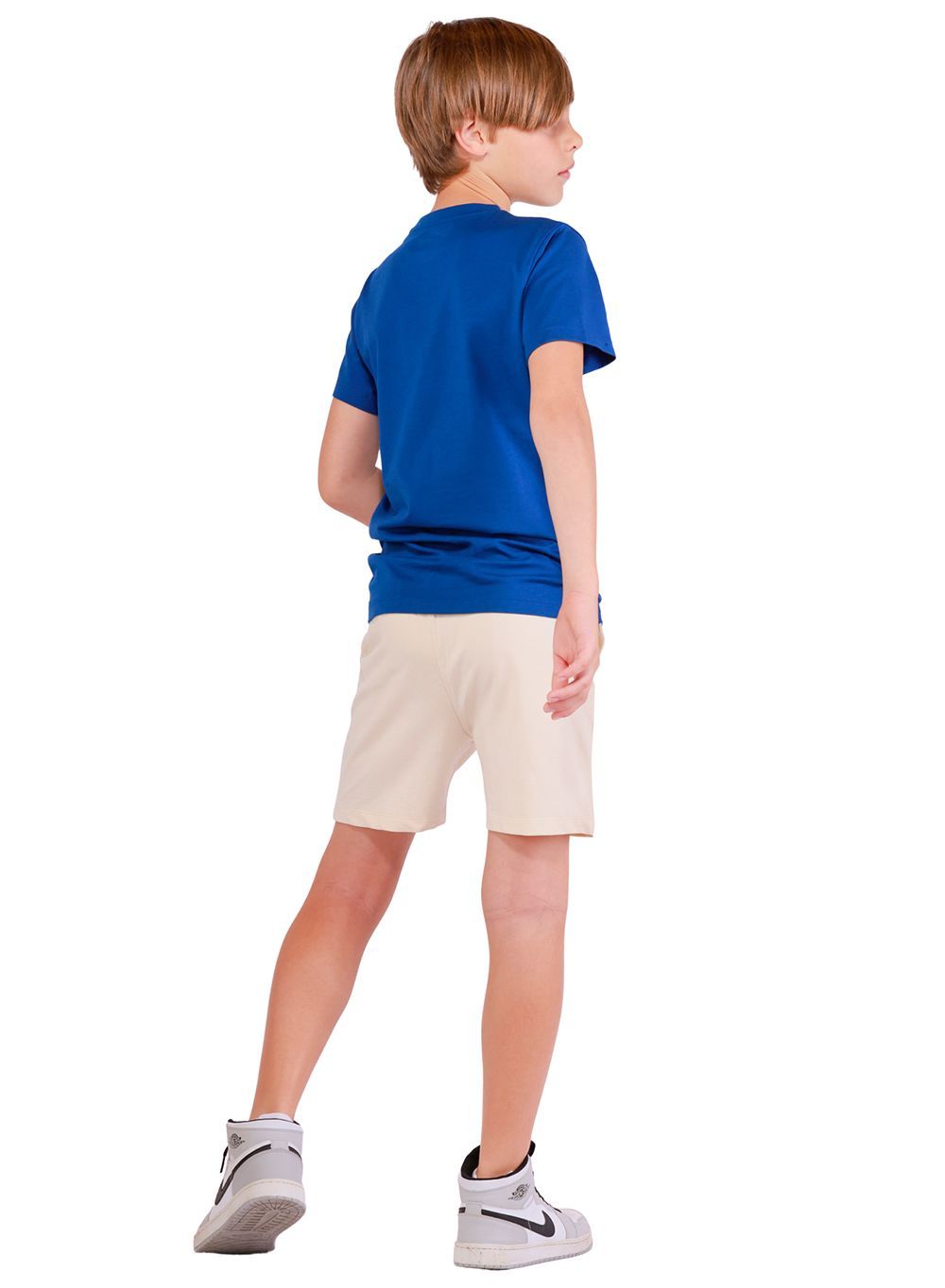 Nuego - 2pc-Set - Boys Printed T-Shirt And Shorts - Blue/Off White