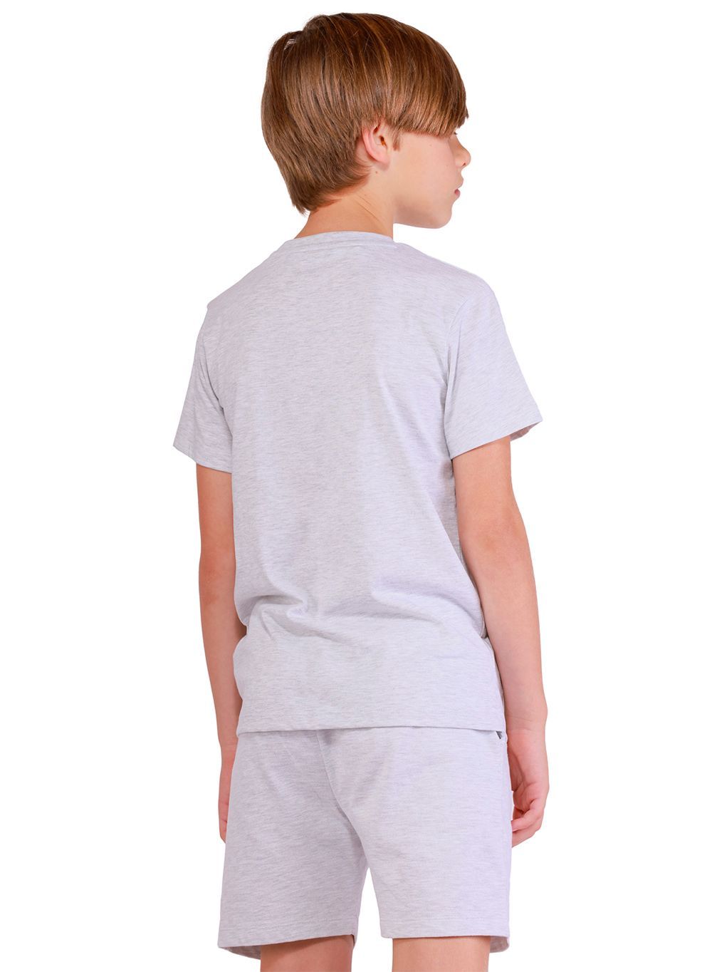 Nuego - Printed Boys Cotton T-Shirt & Short - Grey