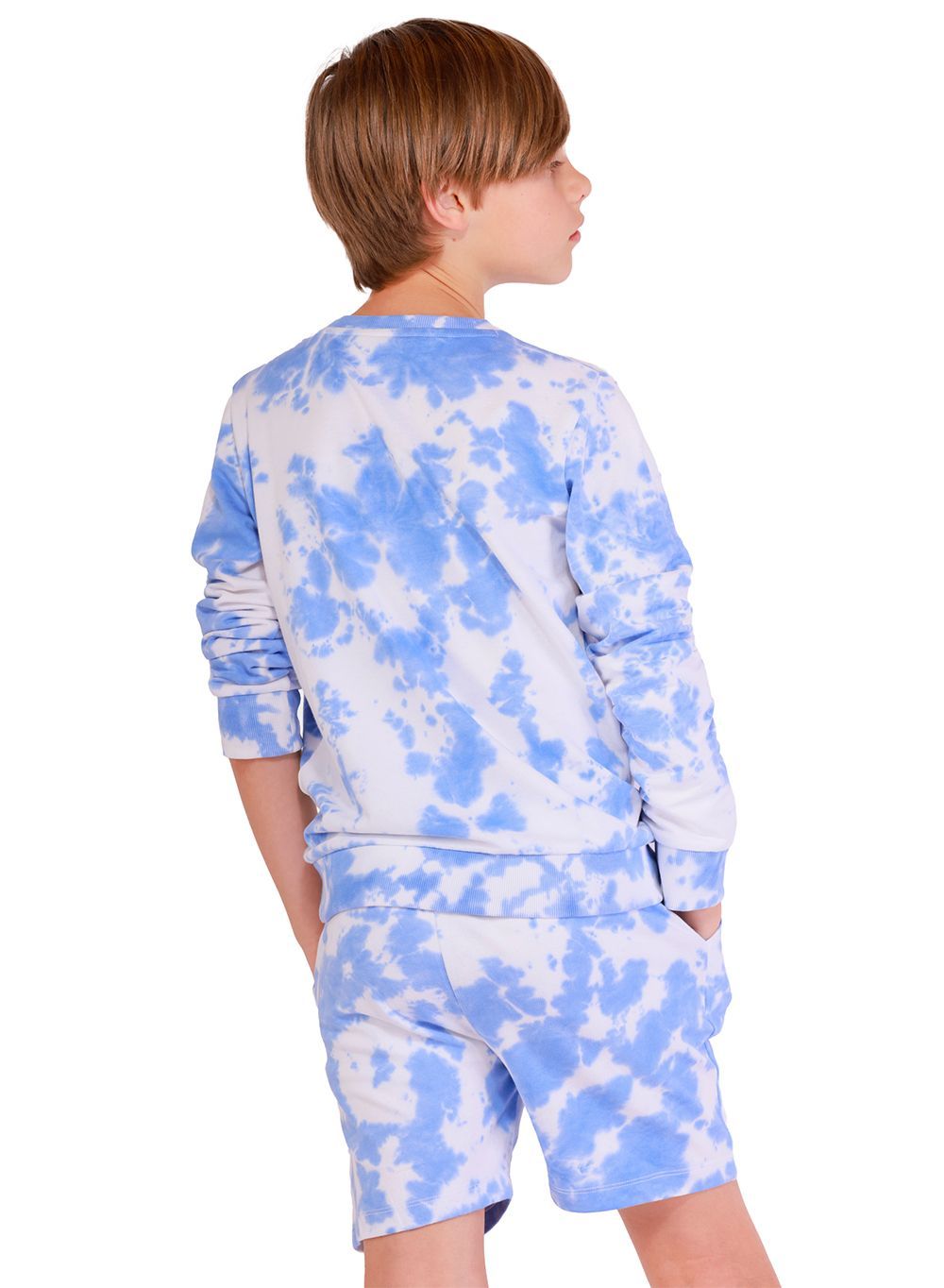 Nuego - Tie & Dye Printed Boys Cotton Sweatshirt - Blue