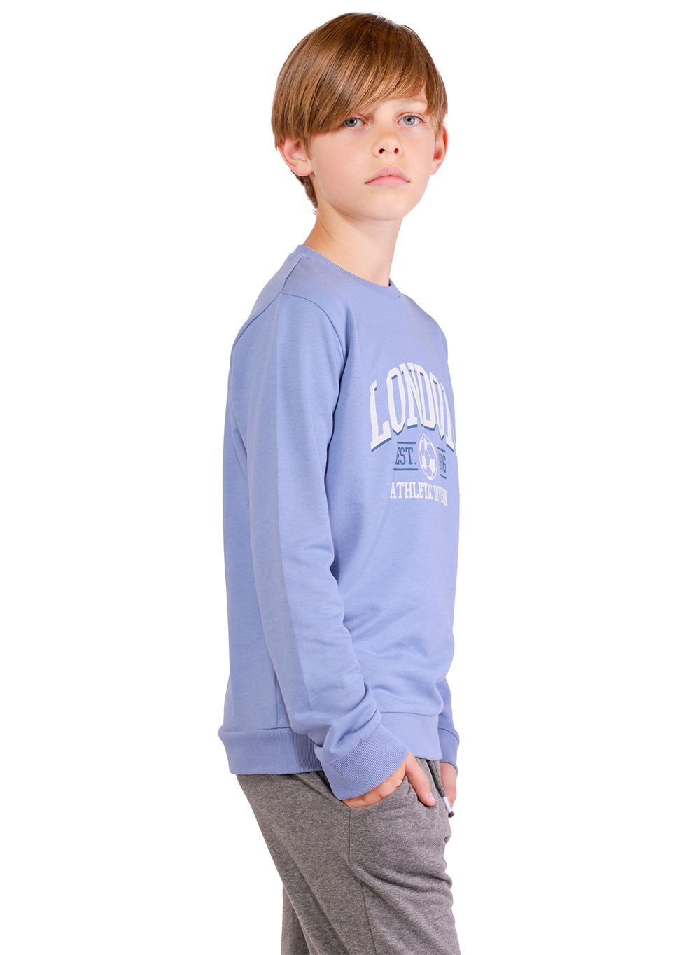 Nuego - Varsity Style Boys Cotton Sweatshirt - Blue