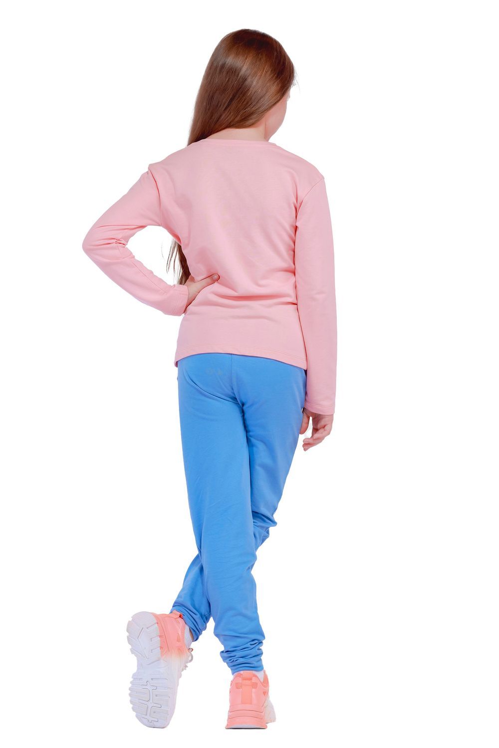 Nuego - Kids Girl T-Shirt and Joggers Set - Blue & Pink