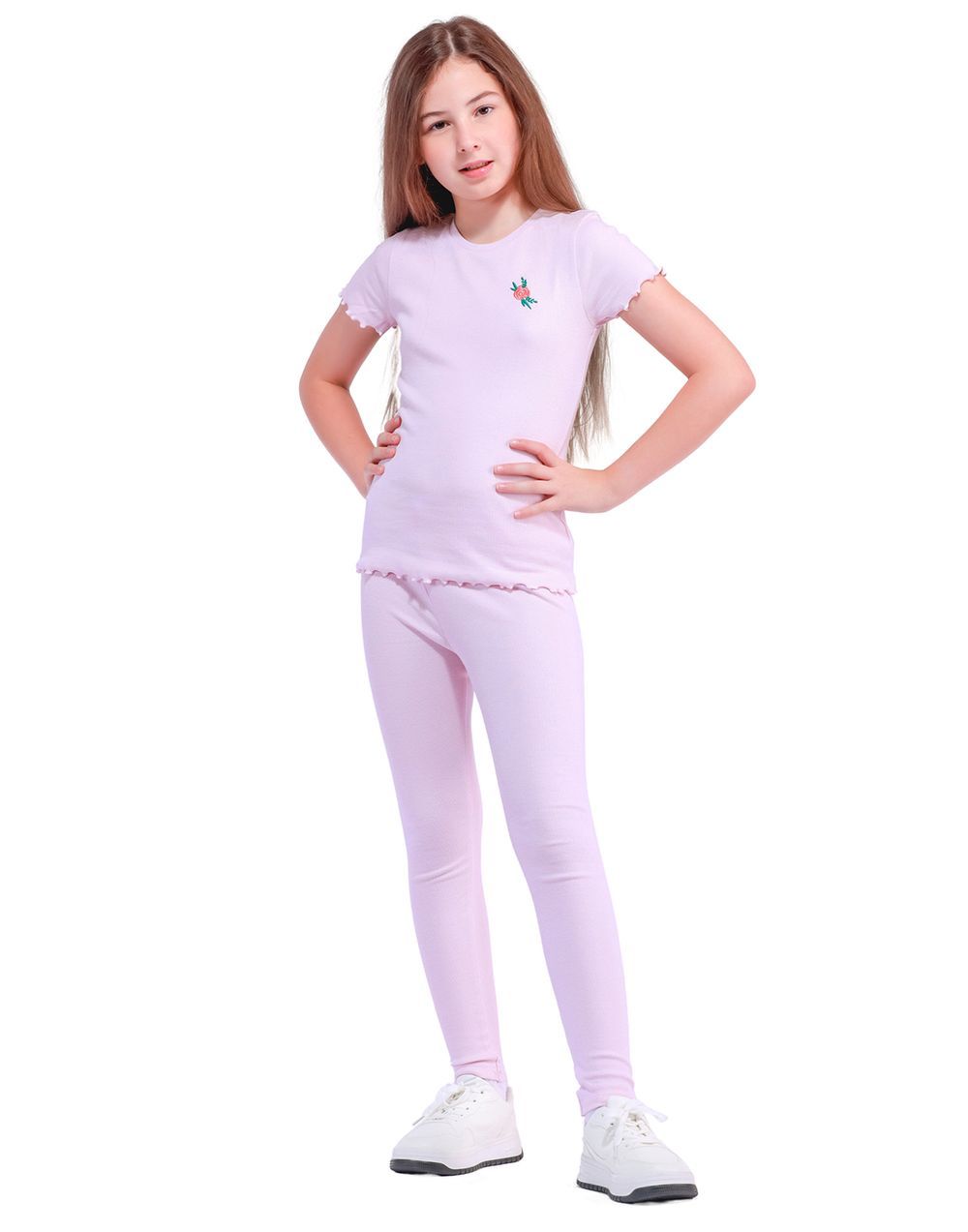 Nuego - Kids Girl T-Shirt and Leggings Set - Purple