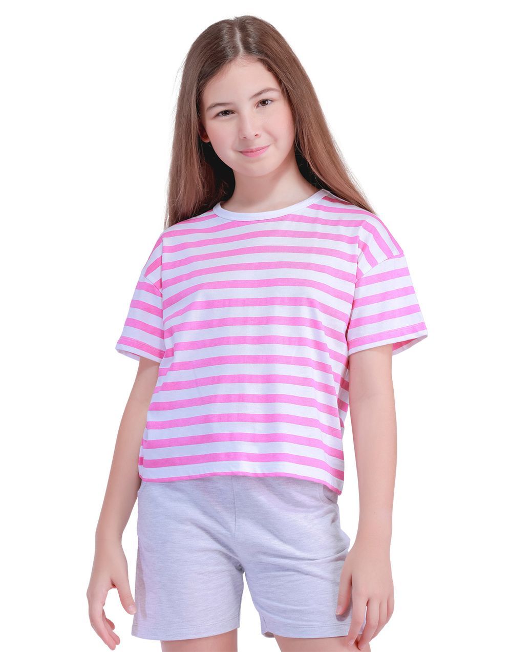 Nuego - Kids Girl Top - Stripped - Pink