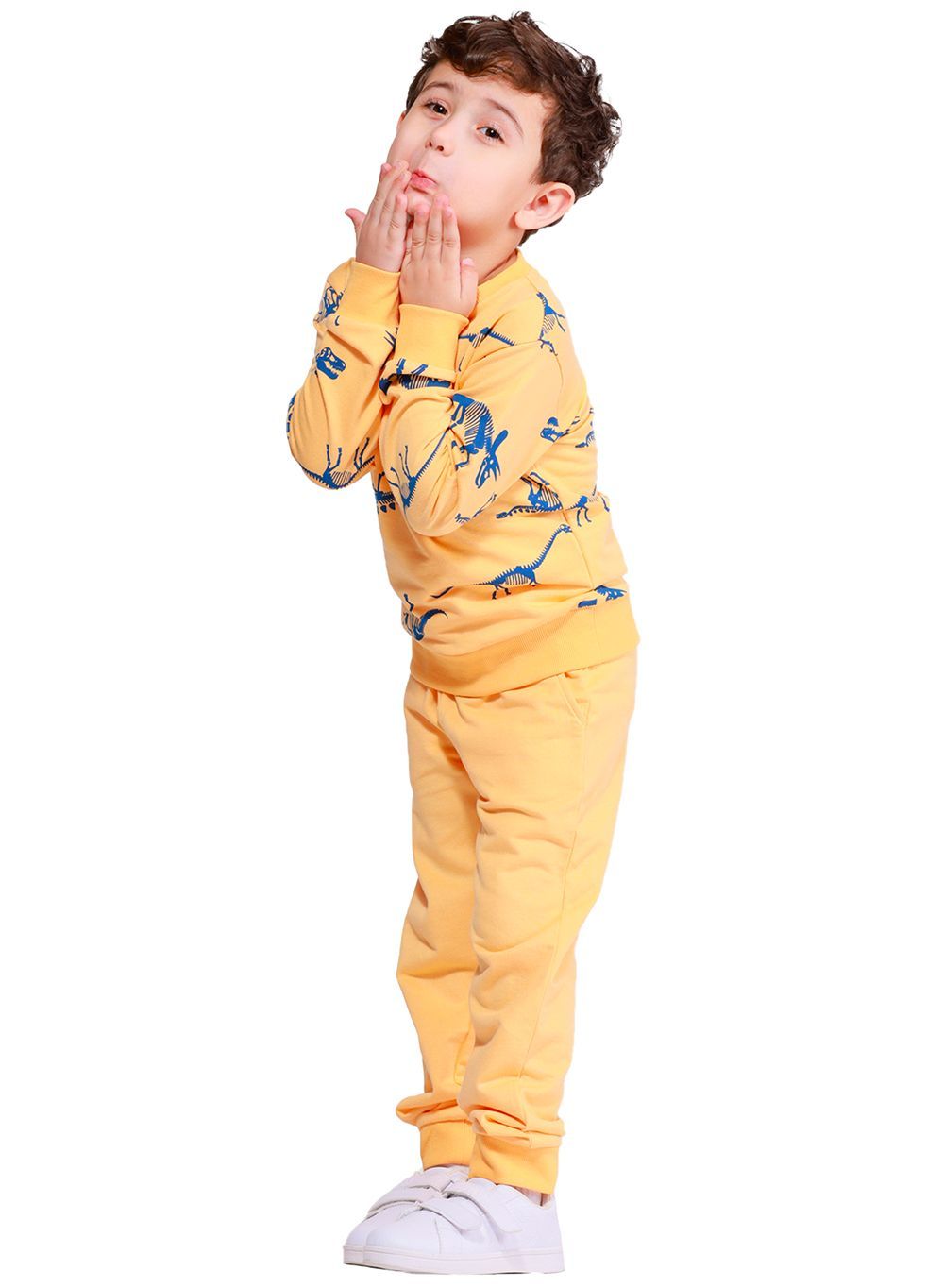 Nuego - 2pc-Set - Boy's Sweatshirt and Joggers Set - Yellow