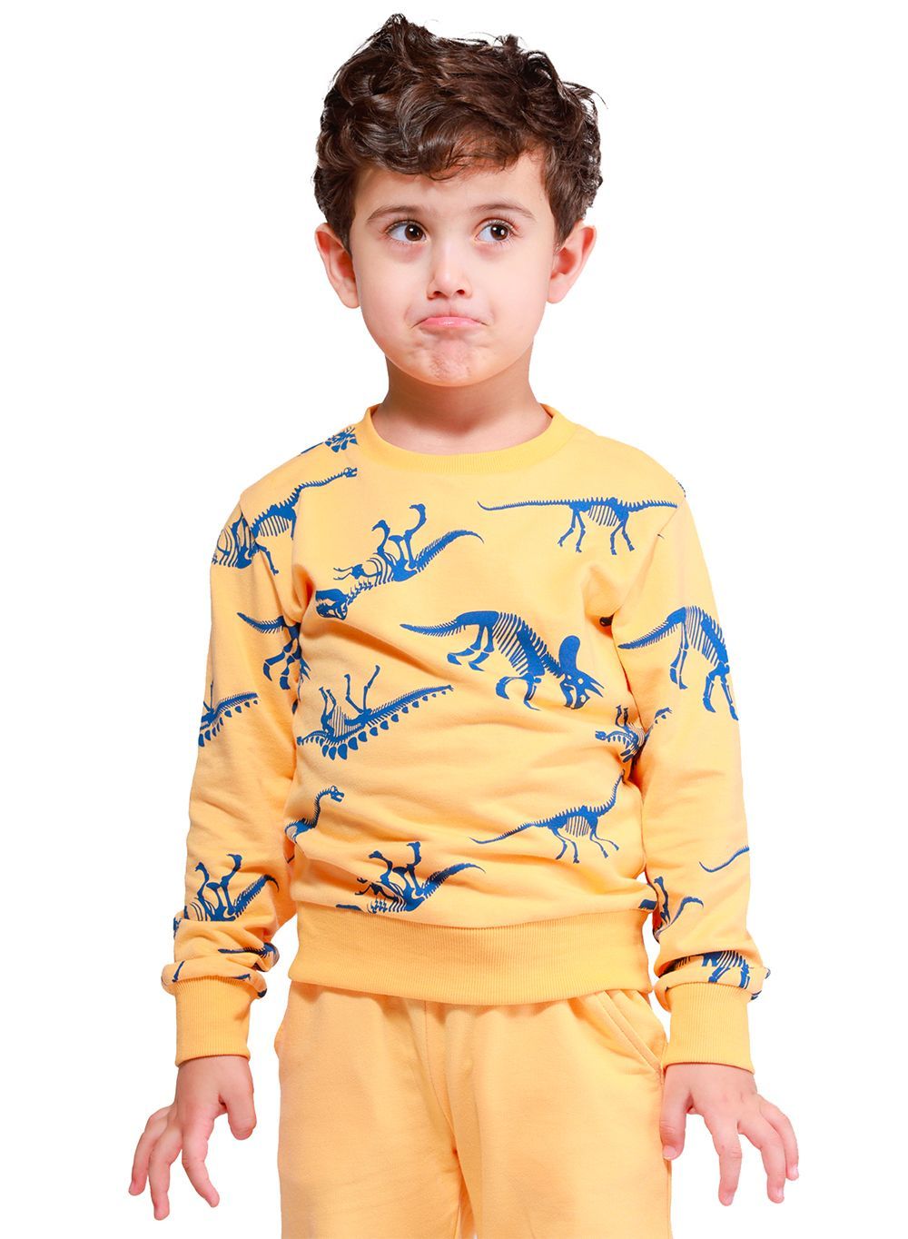 Nuego - 2pc-Set - Boy's Sweatshirt and Joggers Set - Yellow