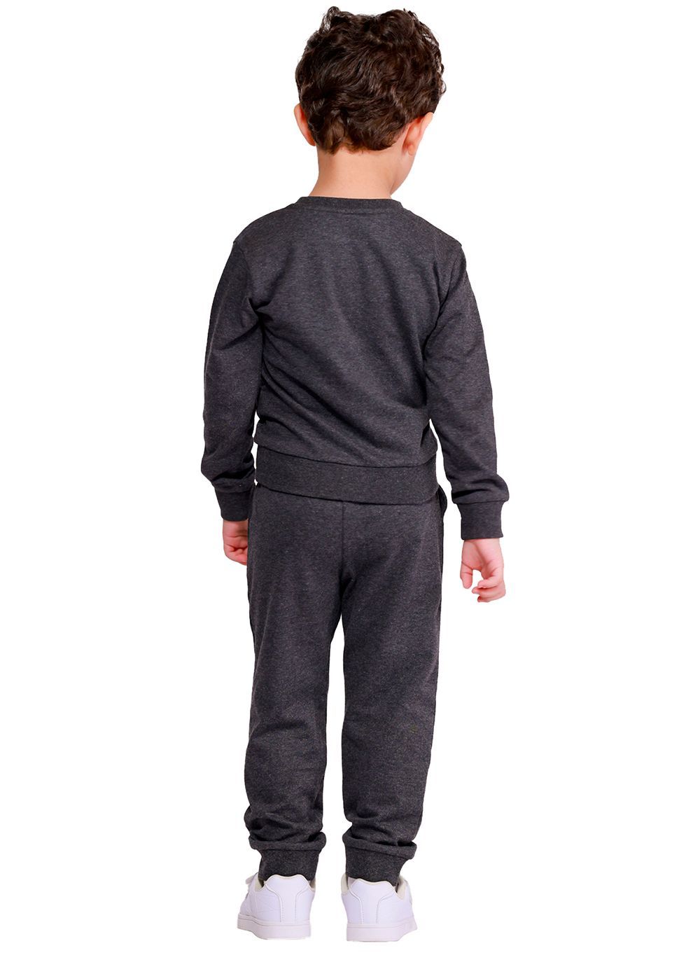 Nuego - 2pc-Set - Boy's Woof Printed Sweatshirt and Joggers - Black