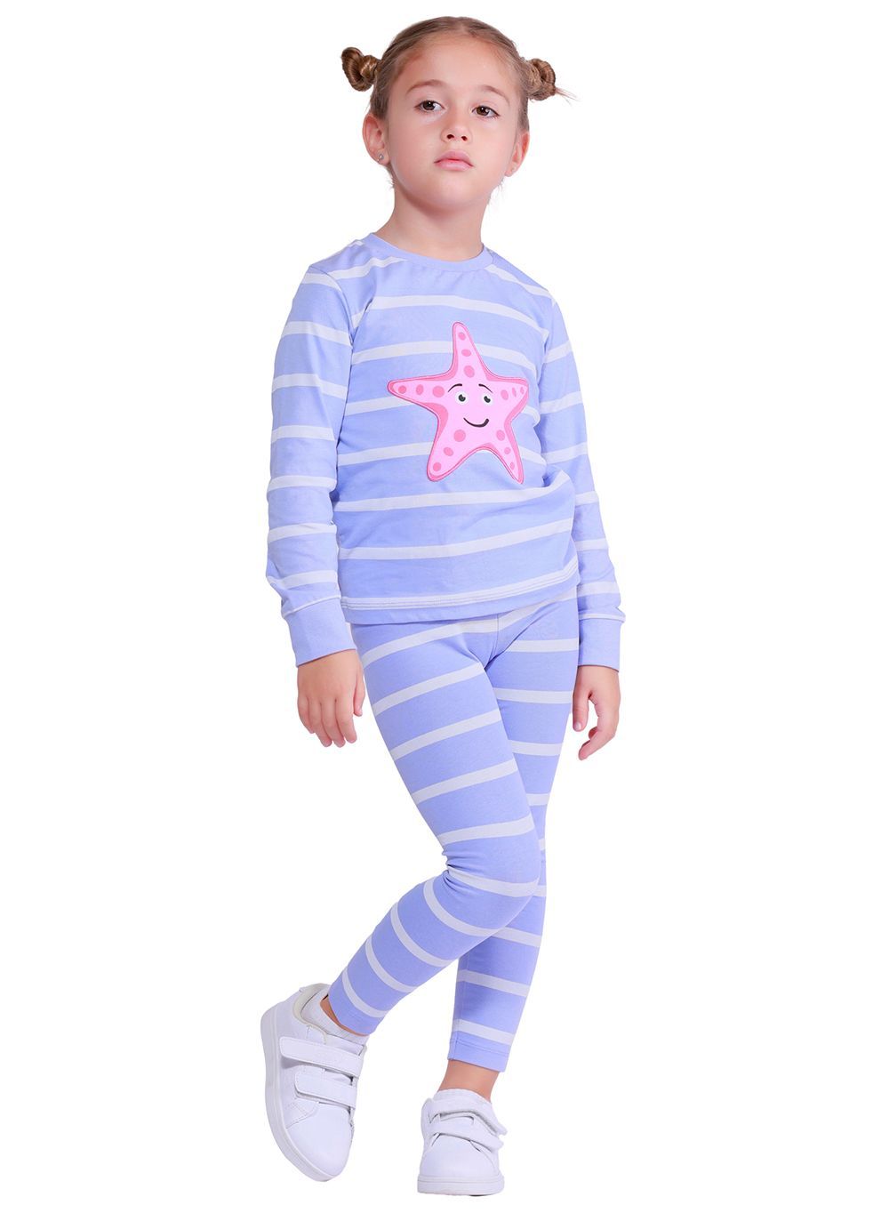 Nuego - 2pc-Set - Girl's Top And leggings - Blue