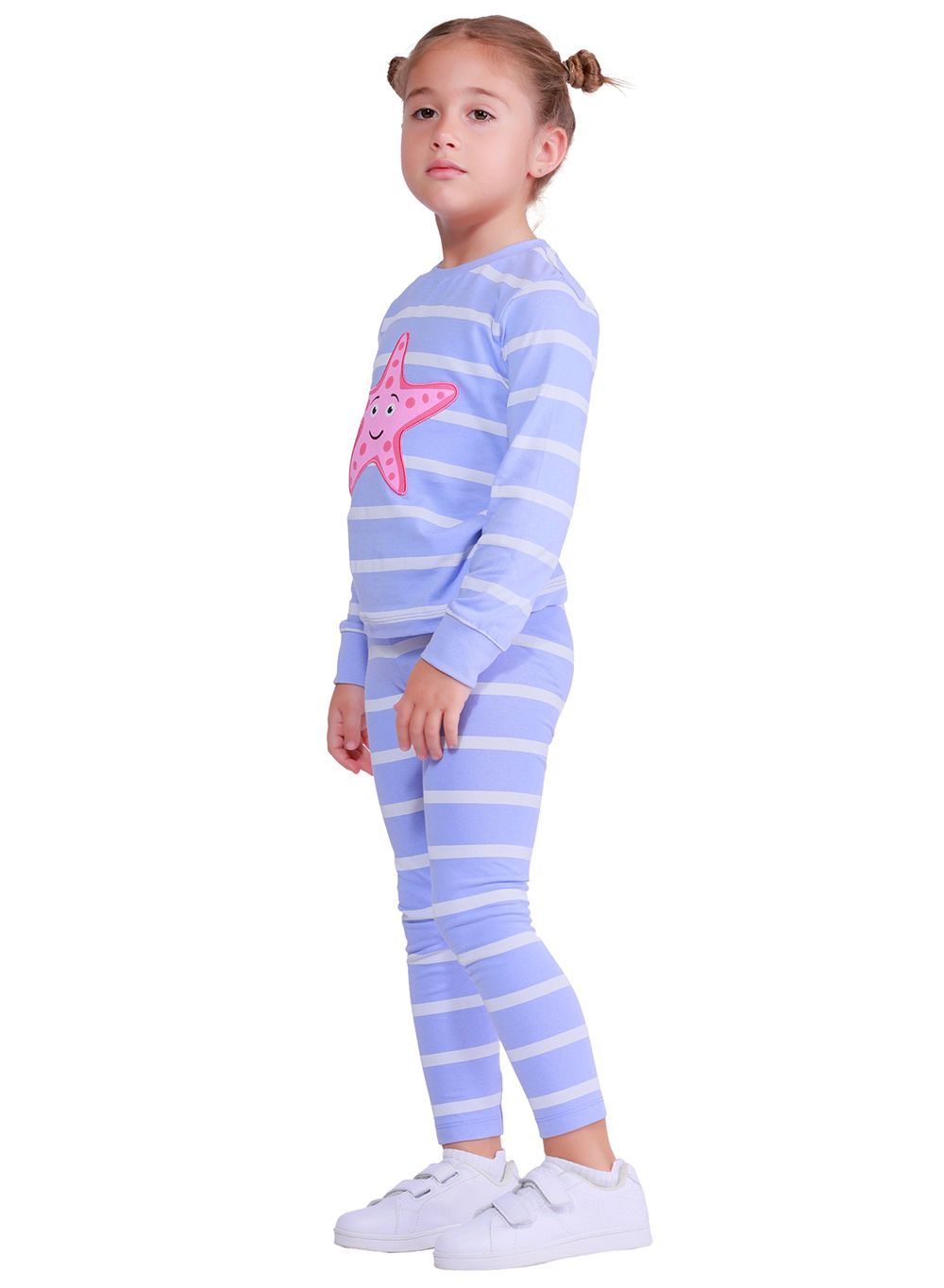 Nuego - 2pc-Set - Girl's Top And leggings - Blue