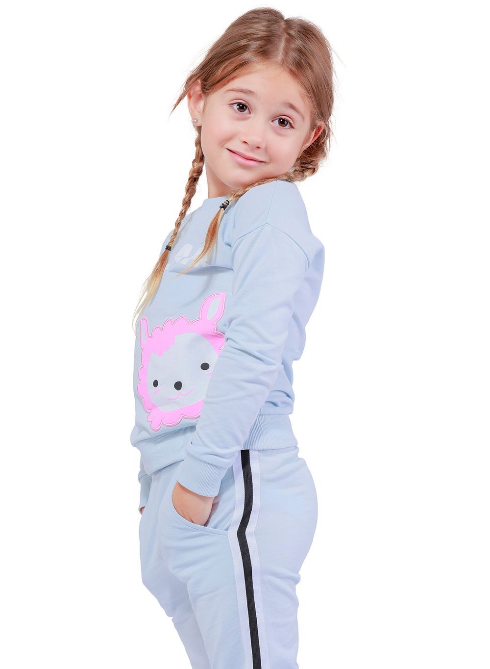 Nuego - Girls Embroidered Sweatshirt - Blue