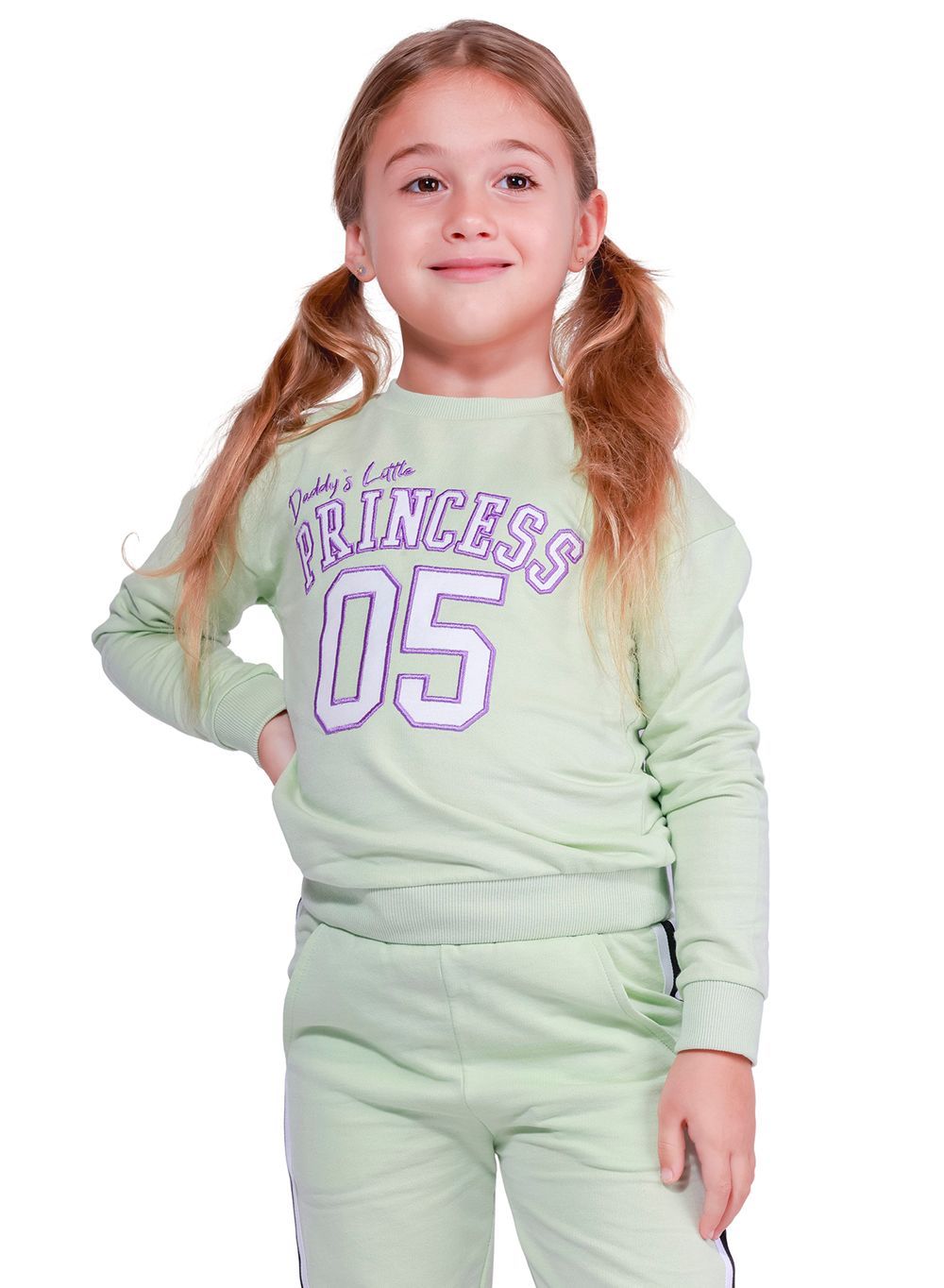 Nuego - Girls Embroidered Sweatshirt - Green