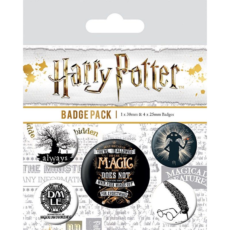 Pyramid International - Harry Potter Symbols Badge Pack - 5pcs