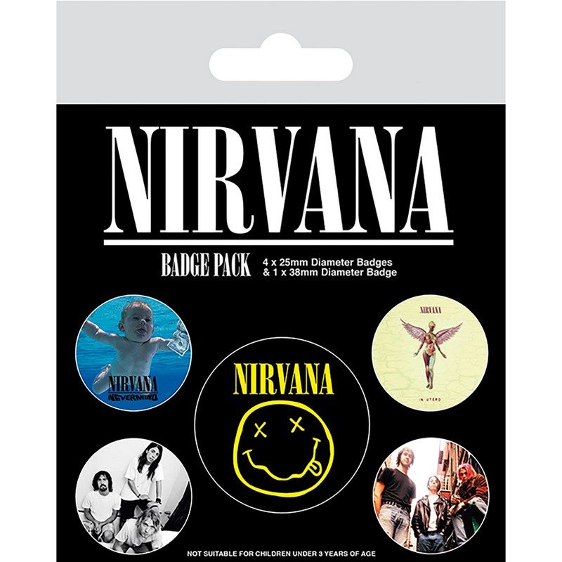 Pyramid International - Nirvana Iconic Badge Pack - 5pcs