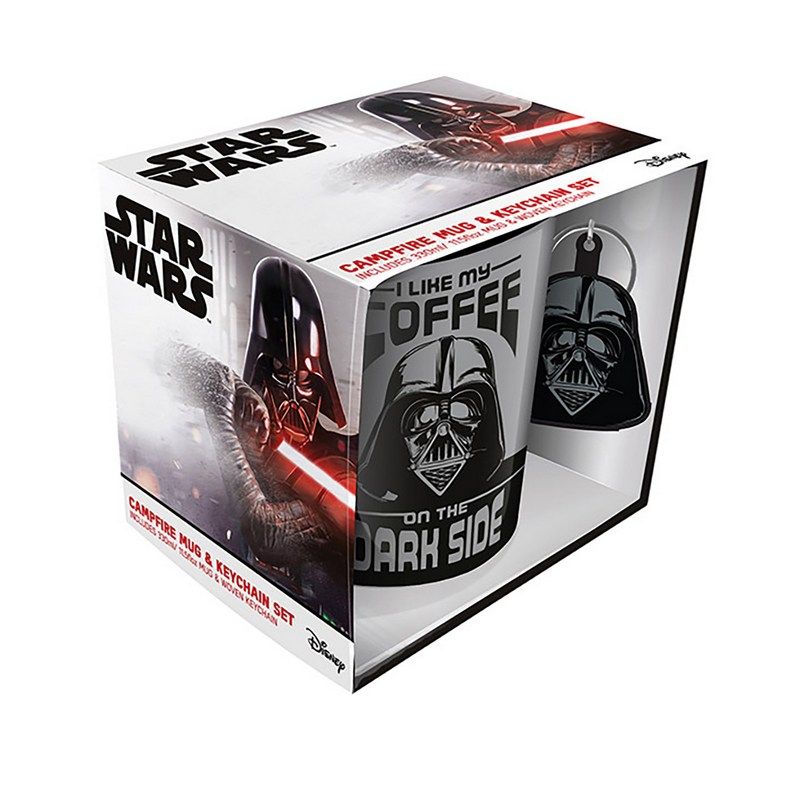 بيراميد انترناشونال - Star Wars - I Like My Coffee On The Dark Side - مجموعة هدايا مكونة من كوب وسلسلة مفاتيح