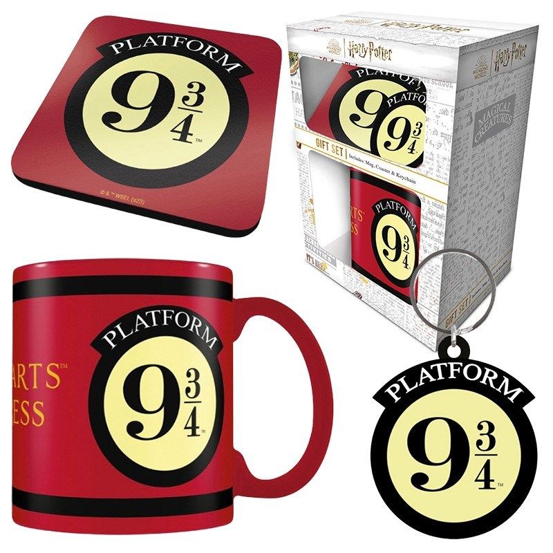 Pyramid International - Harry Potter - Platform 9 3/4 Gift Set - Mug, Coaster & Keychain