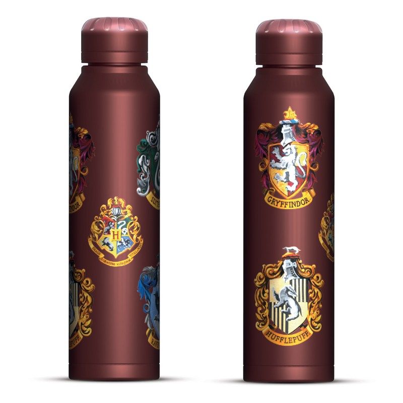 Pyramid International - Harry Potter Crests - Slim Metal Drinks Bottle