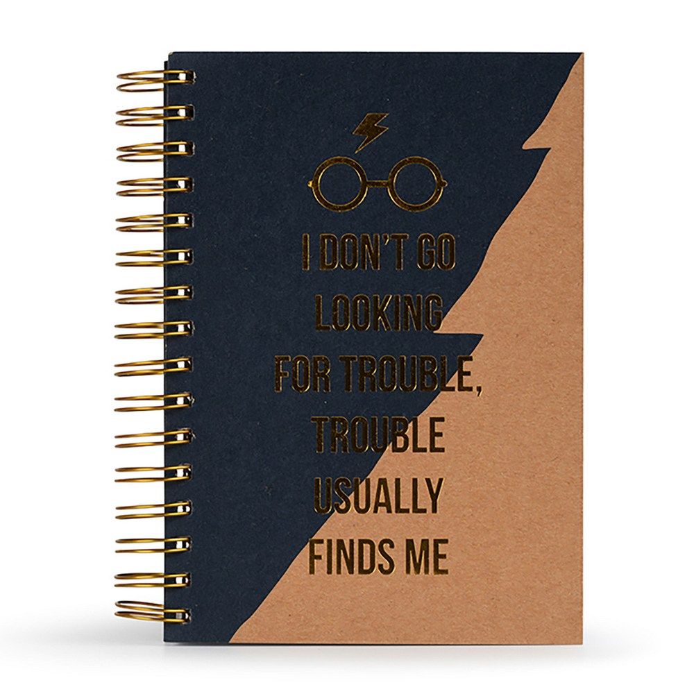 بيراميد انترناشونال - دفتر ملاحظات سلك A5 - هاري بوتر - Trouble Usually Finds Me