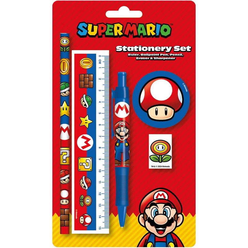 Pyramid International - Budget Stationery Set - Super Mario - 5pcs