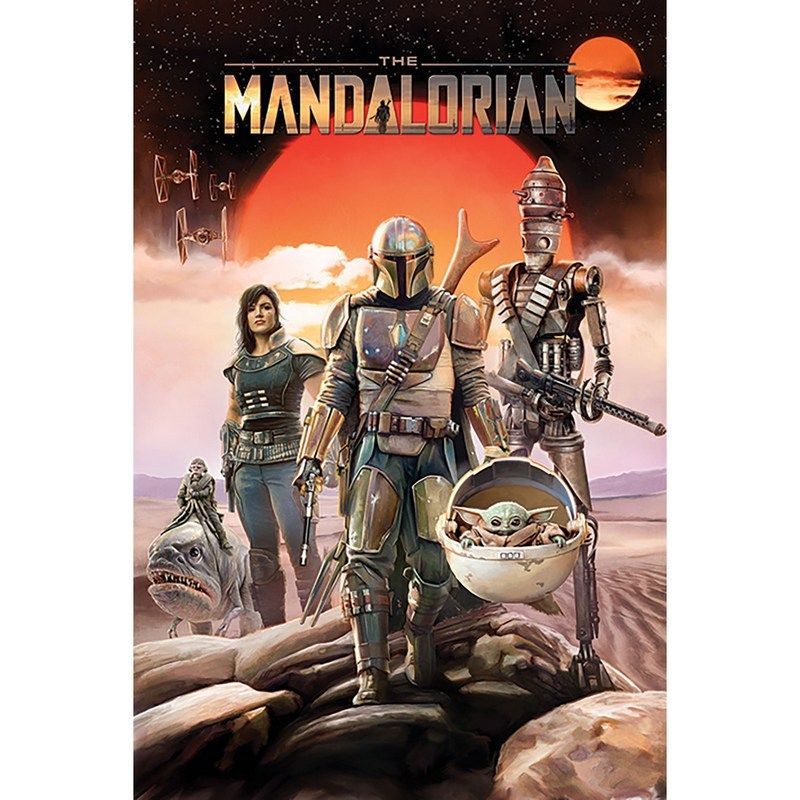 بيراميد انترناشونال - لوحة كبيرة Star Wars The Mandalorian Group