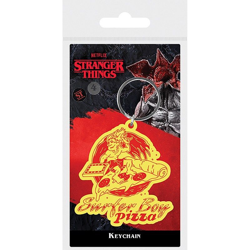 Pyramid International - Stranger Things 4 Surfer Boy Pizza Keychain