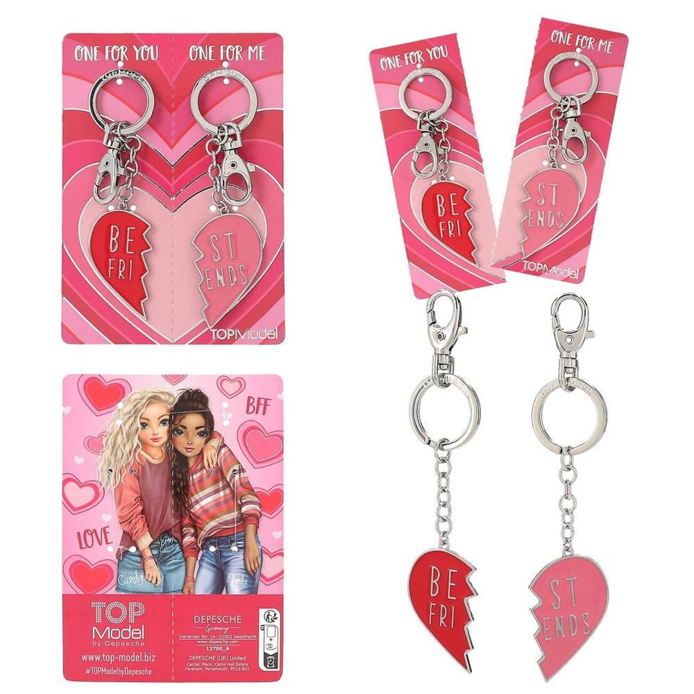 Top Model - Heart BFF Keyring Set - 2pcs