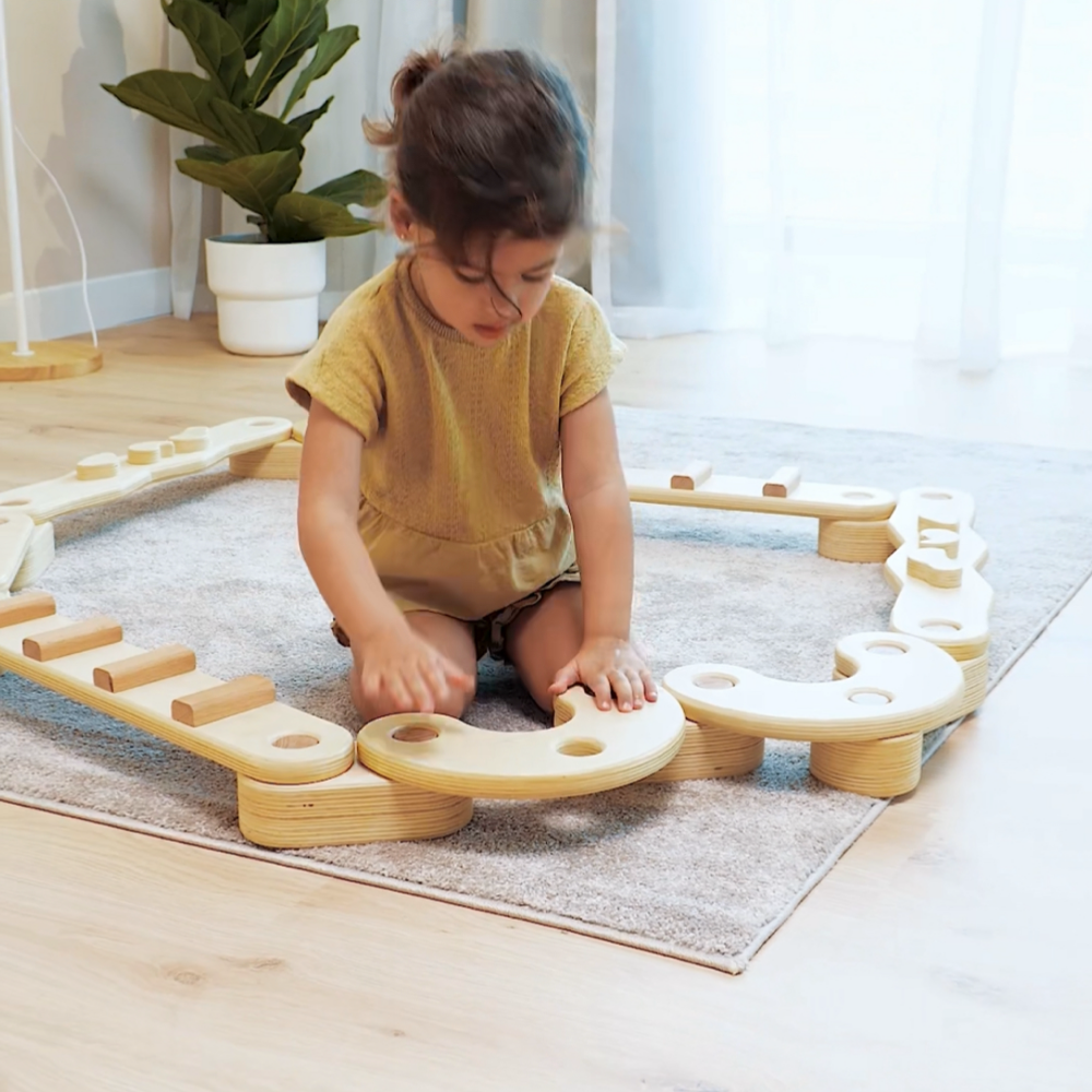 Ezzro - Pikler Collection Wooden Balance Beam - Natural