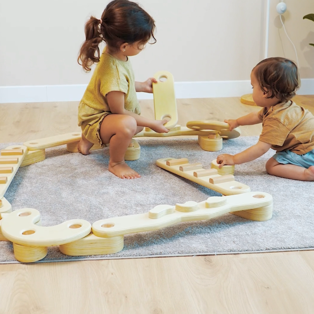 Ezzro - Pikler Collection Wooden Balance Beam - Natural