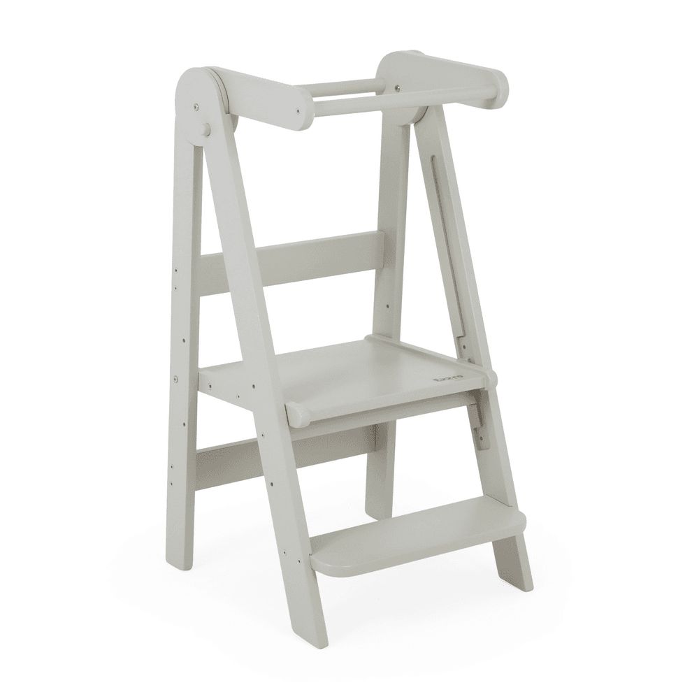 Ezzro - Folding Kitchen Tower Toy Ladder - Light Grey