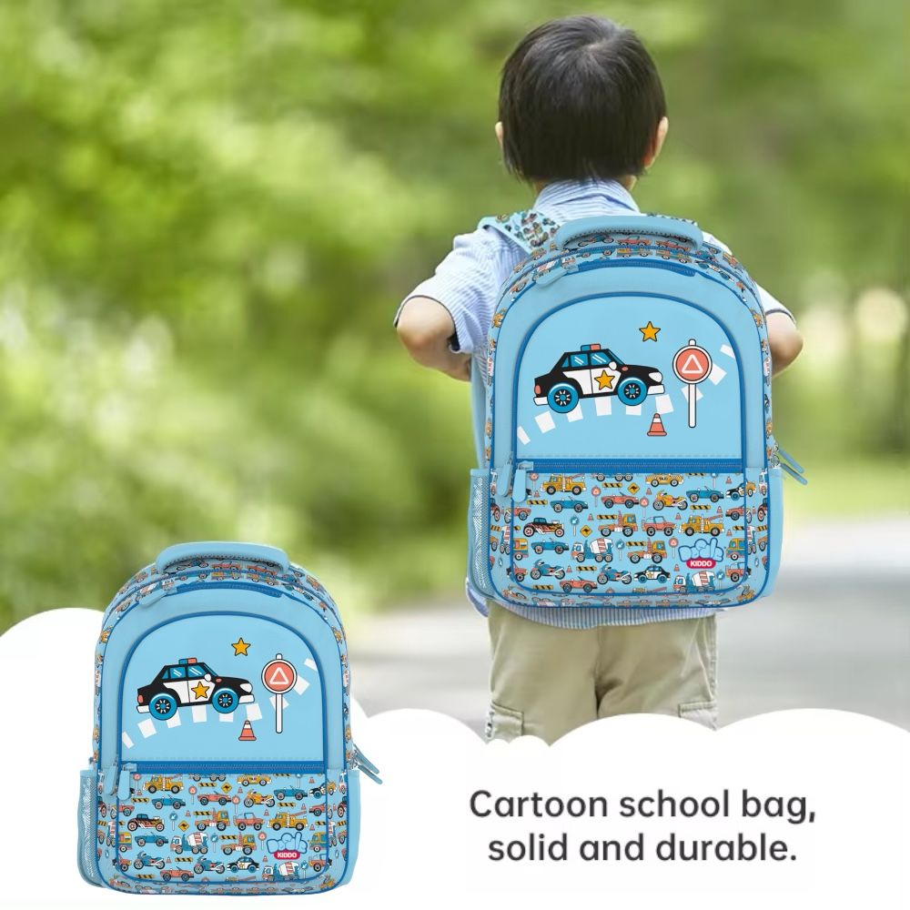 Doodle Kiddo - Cars And Trucks School Backpack - 15-Inch