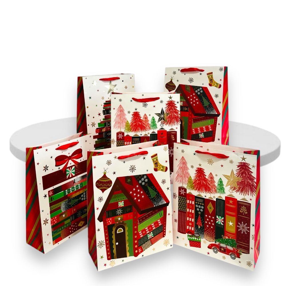 Doodle Kiddo - Christmas Gift Bag Set - 30x12x39 cm - 6 Pcs