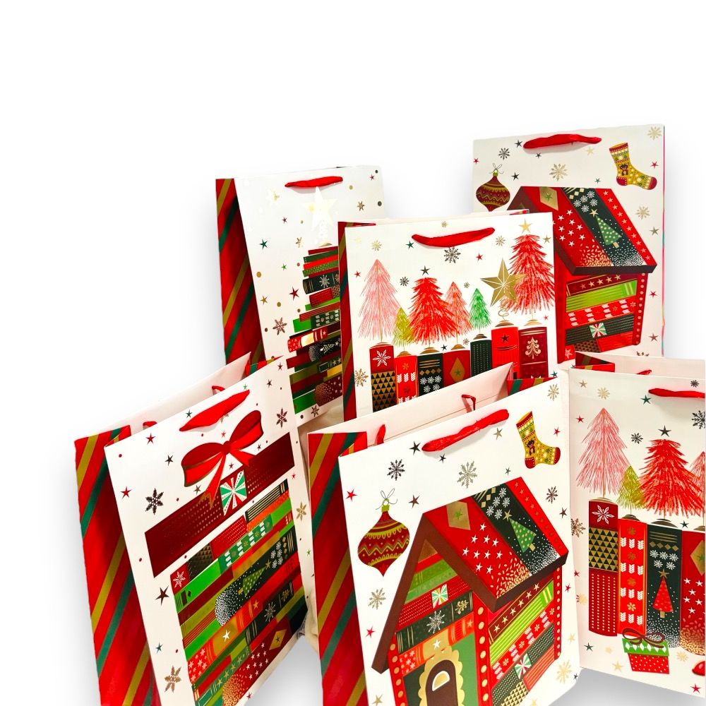 Doodle Kiddo - Christmas Gift Bag Set - 30x12x39 cm - 6 Pcs