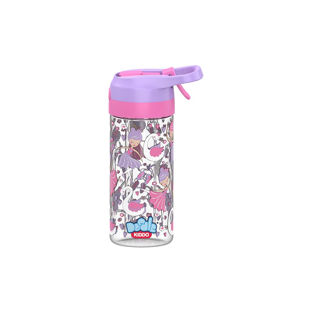 Doodle Kiddo - Ballerina Themed Water Bottle With Spray - 420 ml