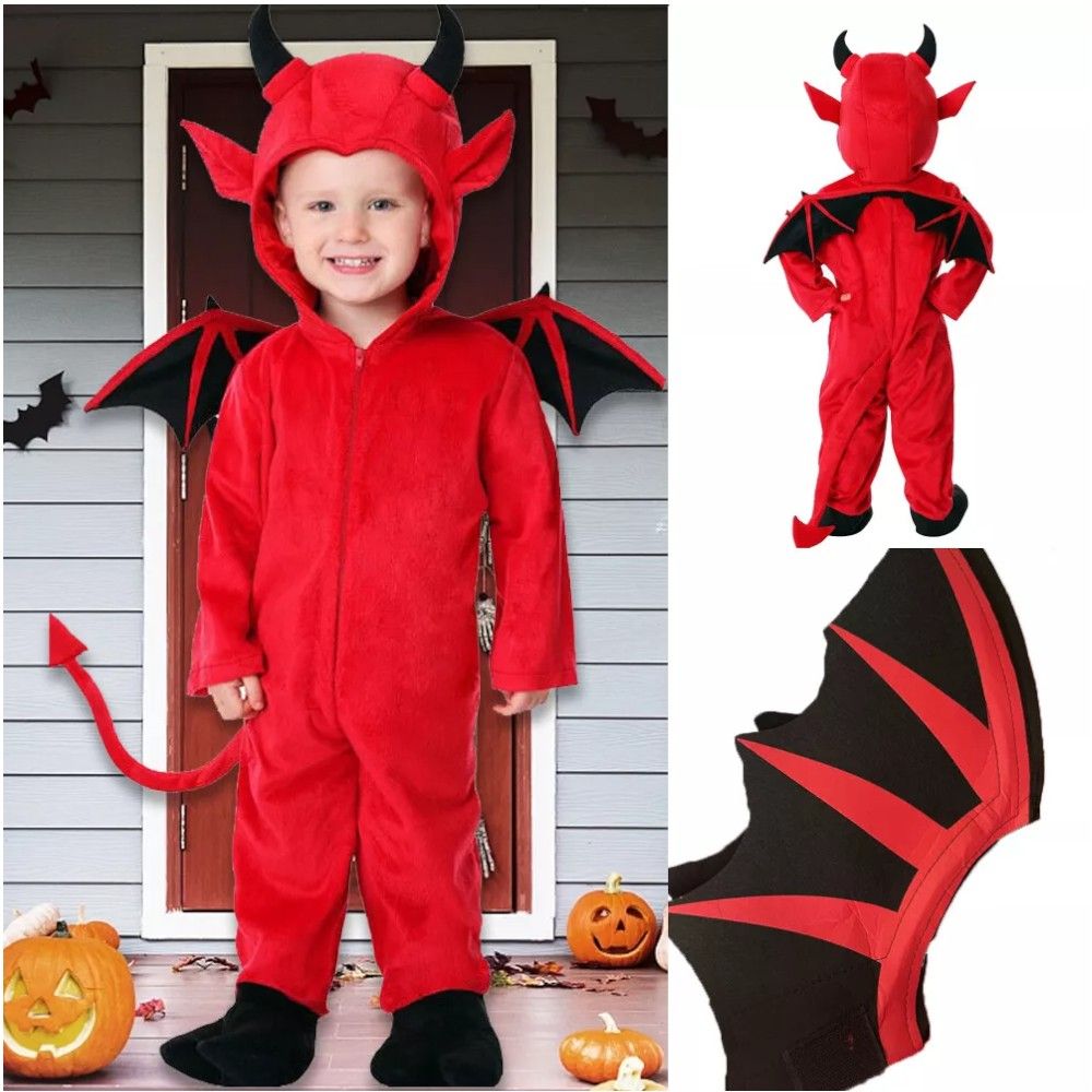 Doodle Kiddo - Devil Halloween Costume - Red