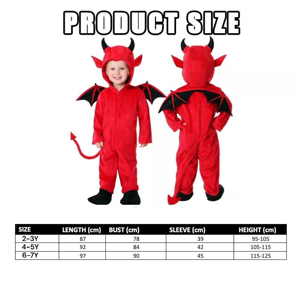 Doodle Kiddo - Devil Halloween Costume - Red