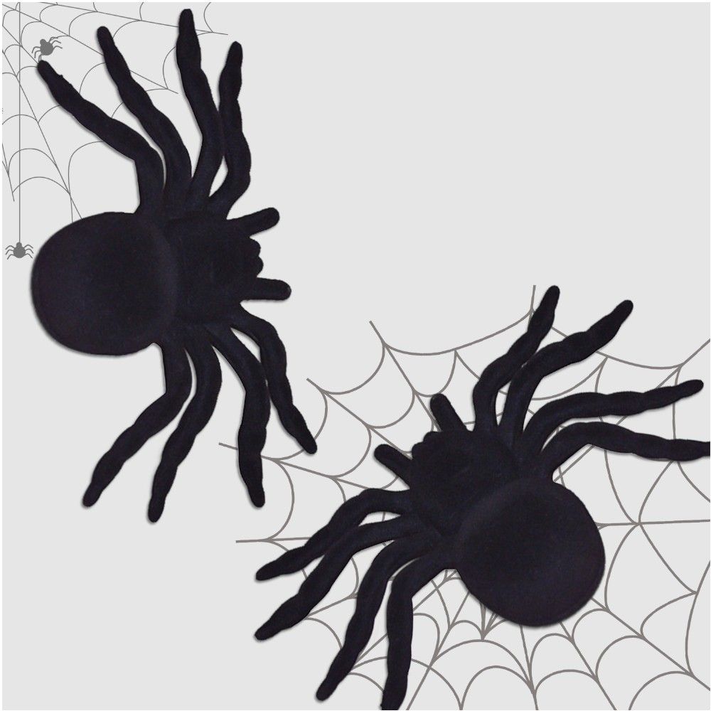 Doodle Kiddo - Realistic Fake Spider - Black - Pack of 4