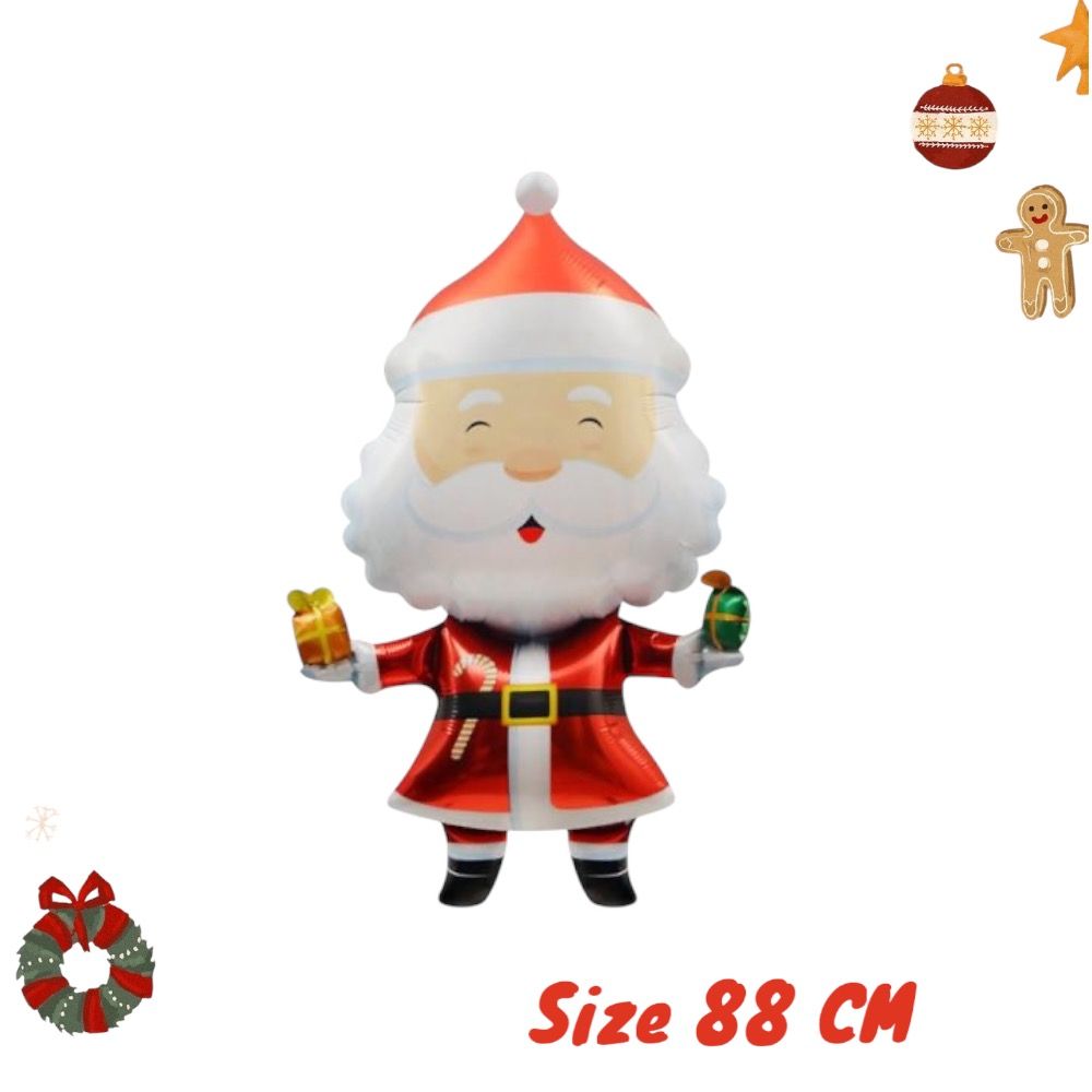 Doodle Kiddo - Decorative Santa Claus Christmas Balloon - 88 cm