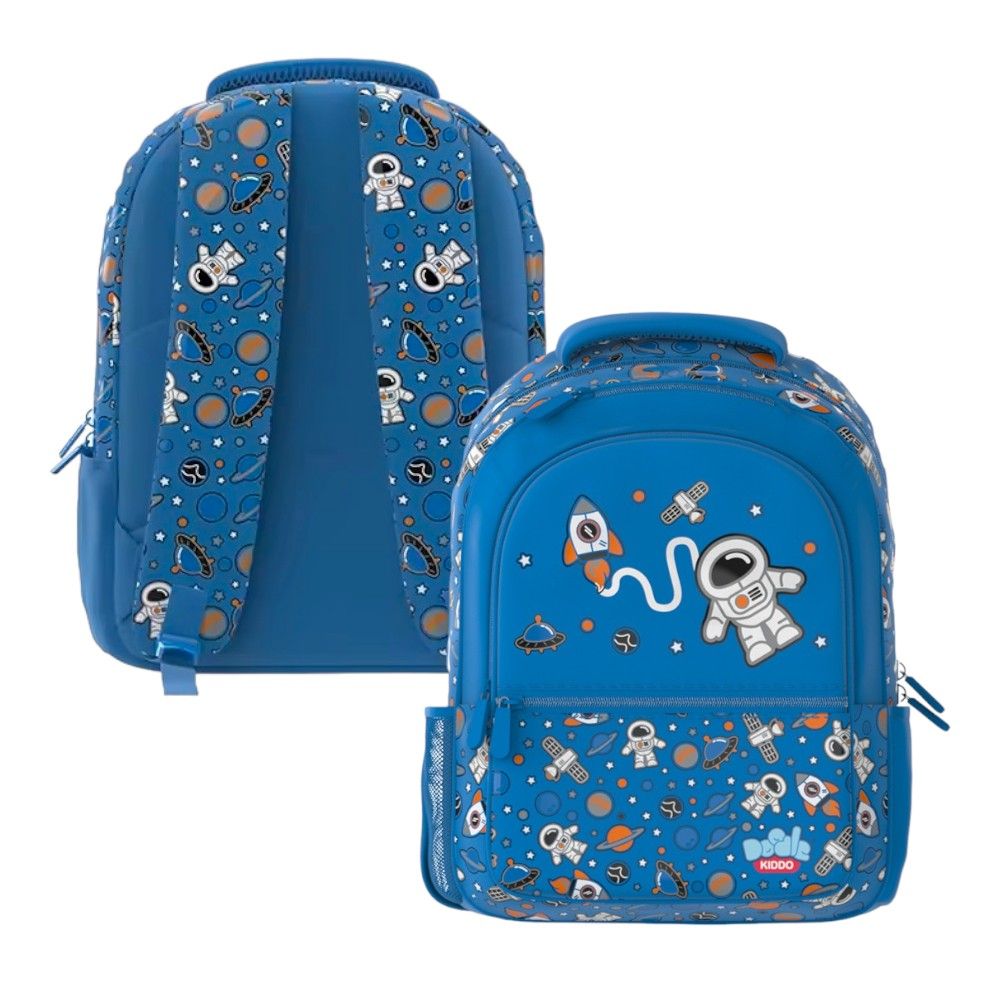 Doodle Kiddo - Space Themed School Backpack - Blue - 16.5-inch