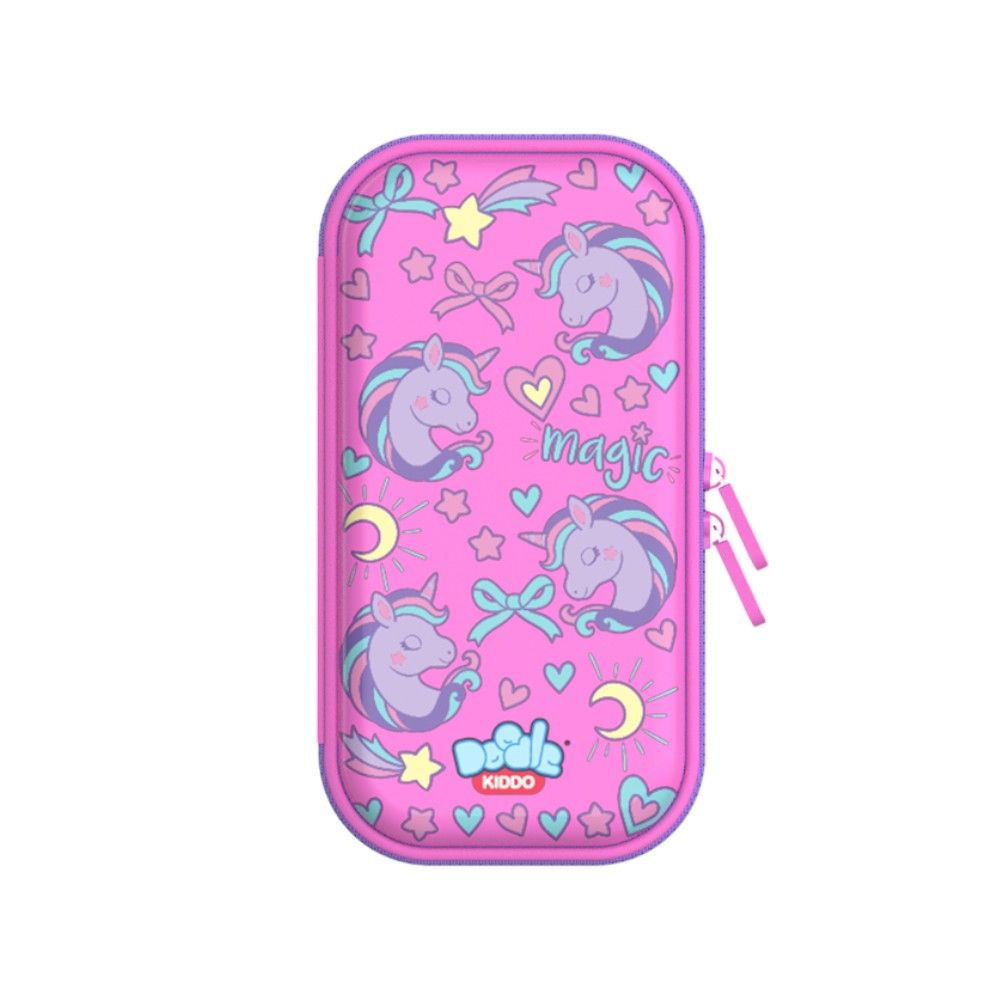 Doodle Kiddo - Unicorn Themed Pencil Case - Pink