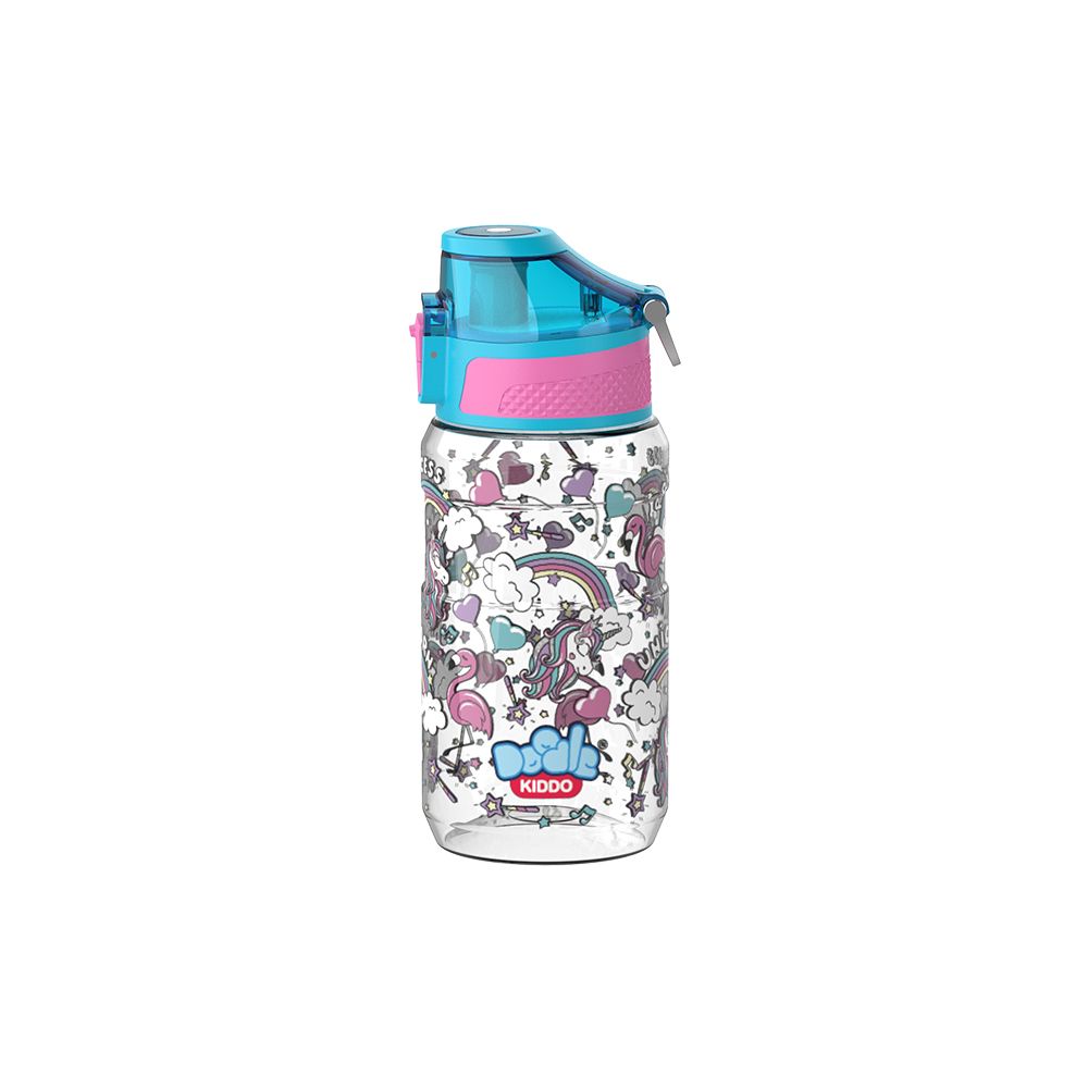 Doodle Kiddo - Plastic Water Bottle - Unicorn - 540 ml