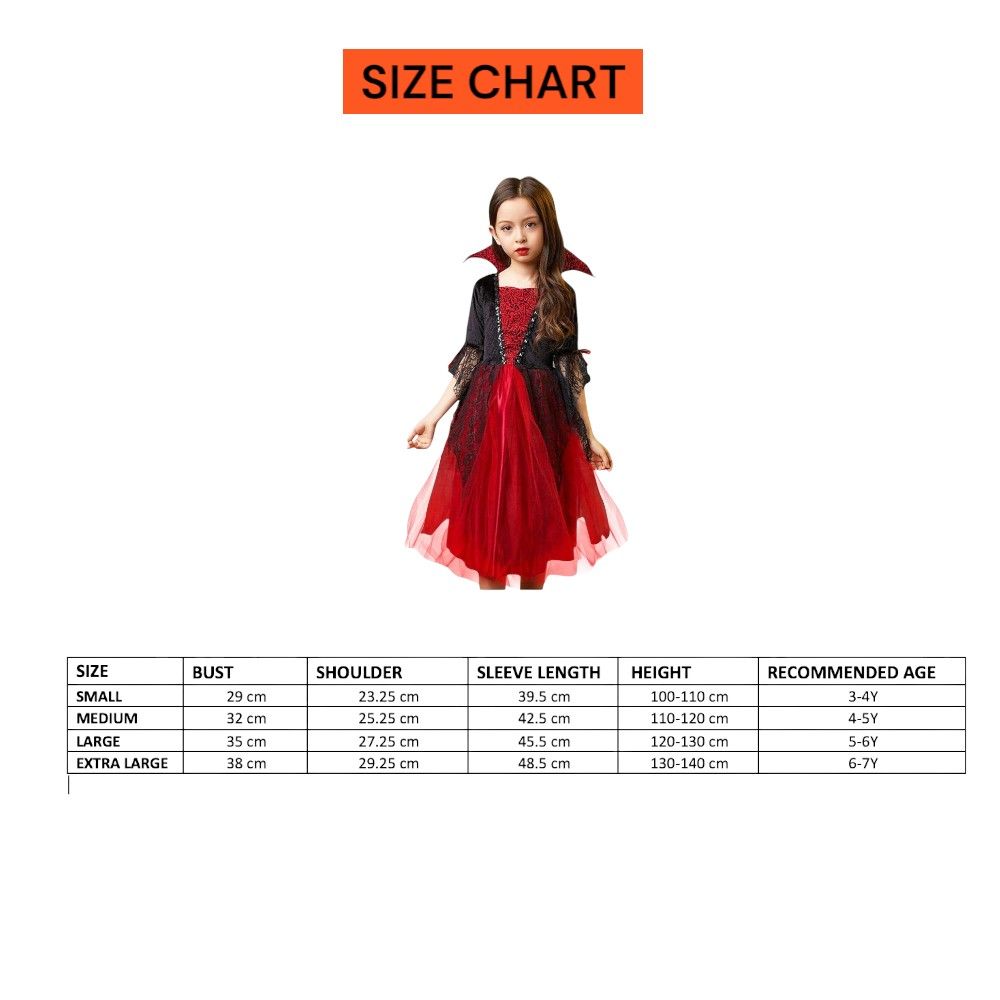 Doodle Kiddo - 2pc-Set - Girls Halloween Vampire Costume