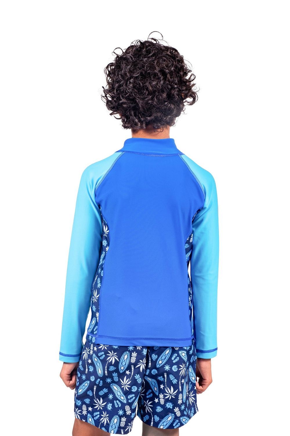 Coega Sunwear - Boy's Long Sleeve Rashguard - Navy Blue Surf