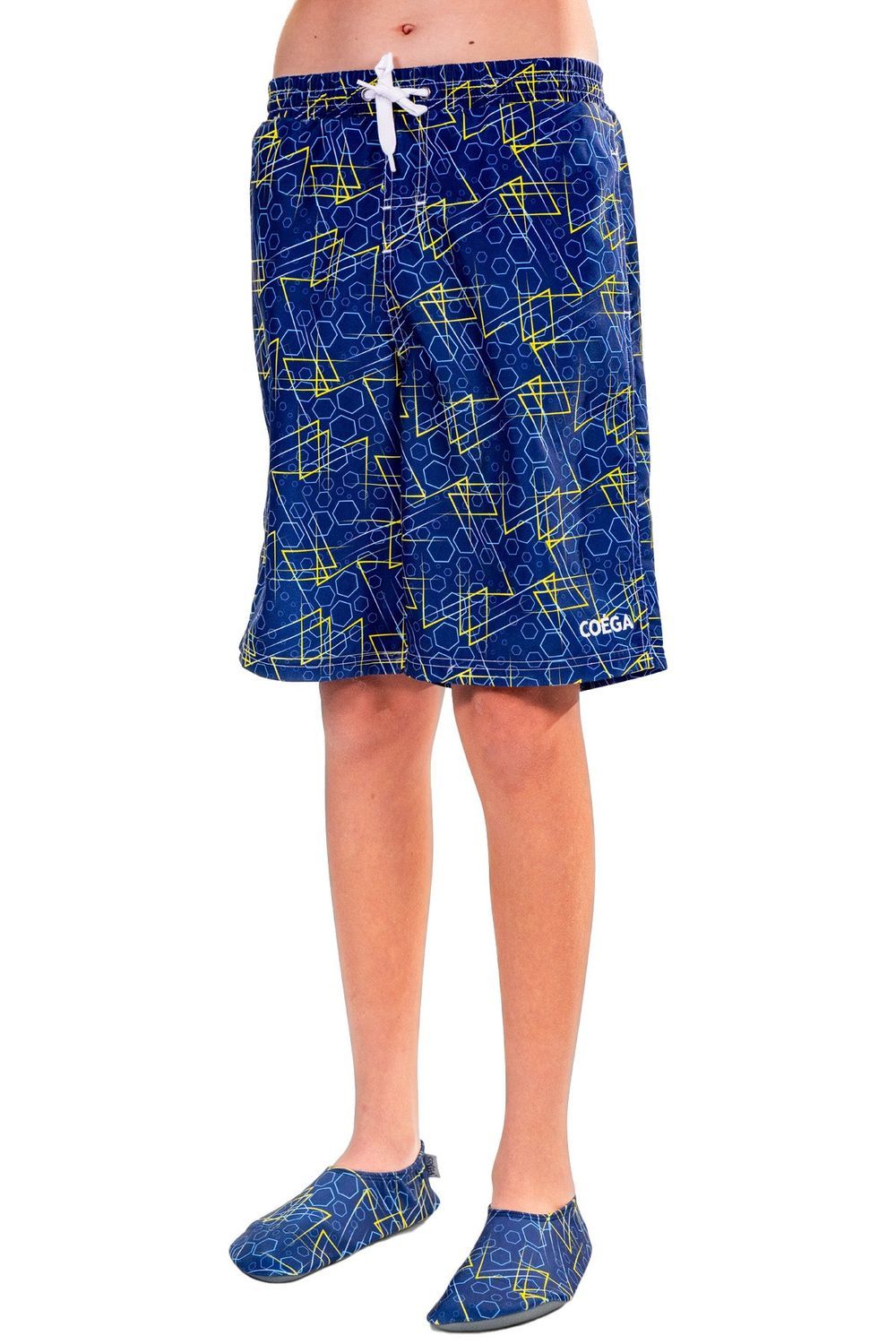 Coega Sunwear - Boy's Board Shorts - Navy Geometric