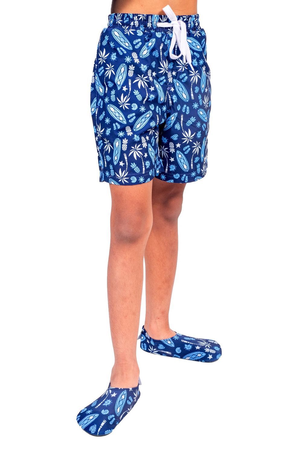 Coega Sunwear - Boy's Board Shorts - Navy Blue Surf