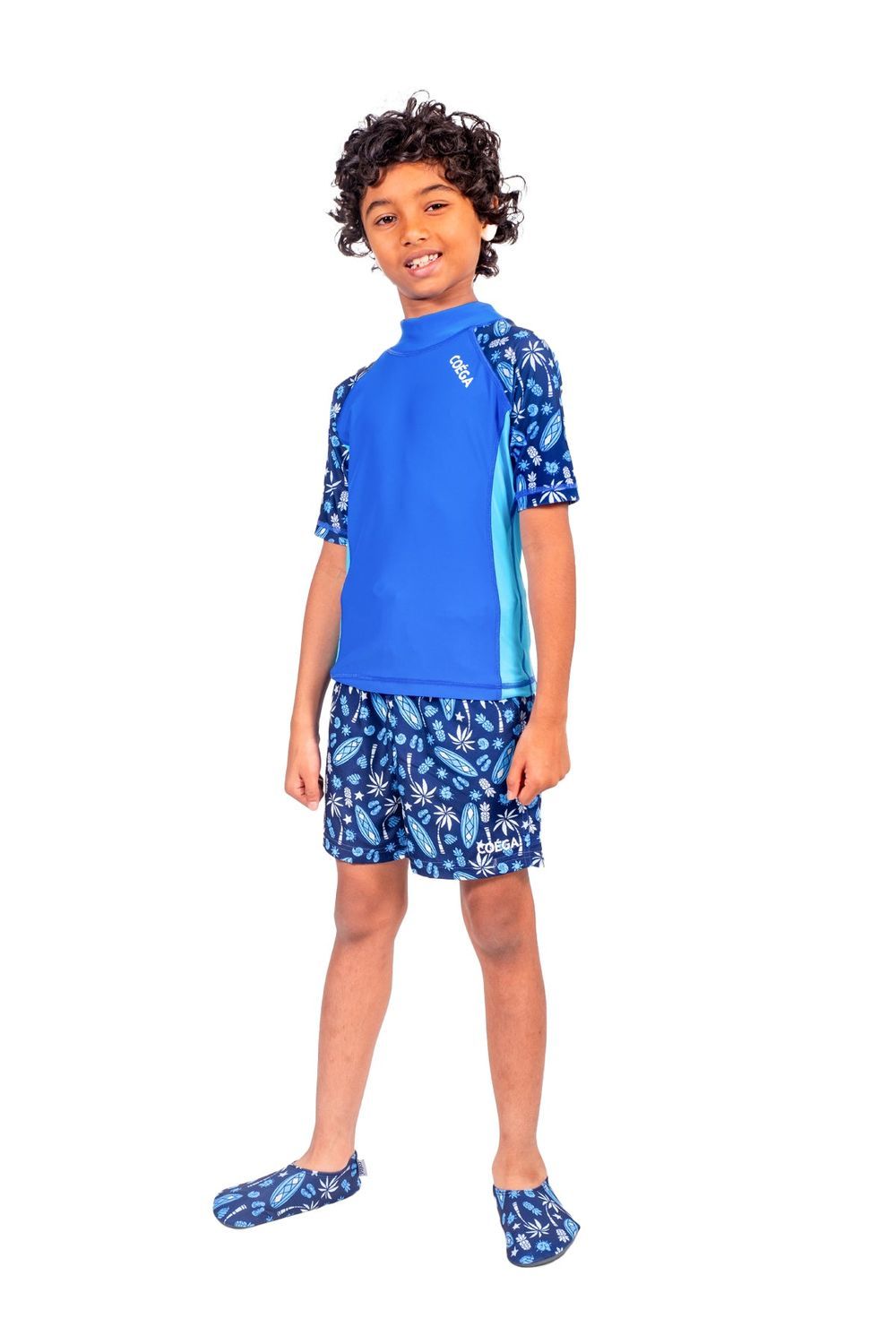 Coega Sunwear - Boy's Board Shorts - Navy Blue Surf