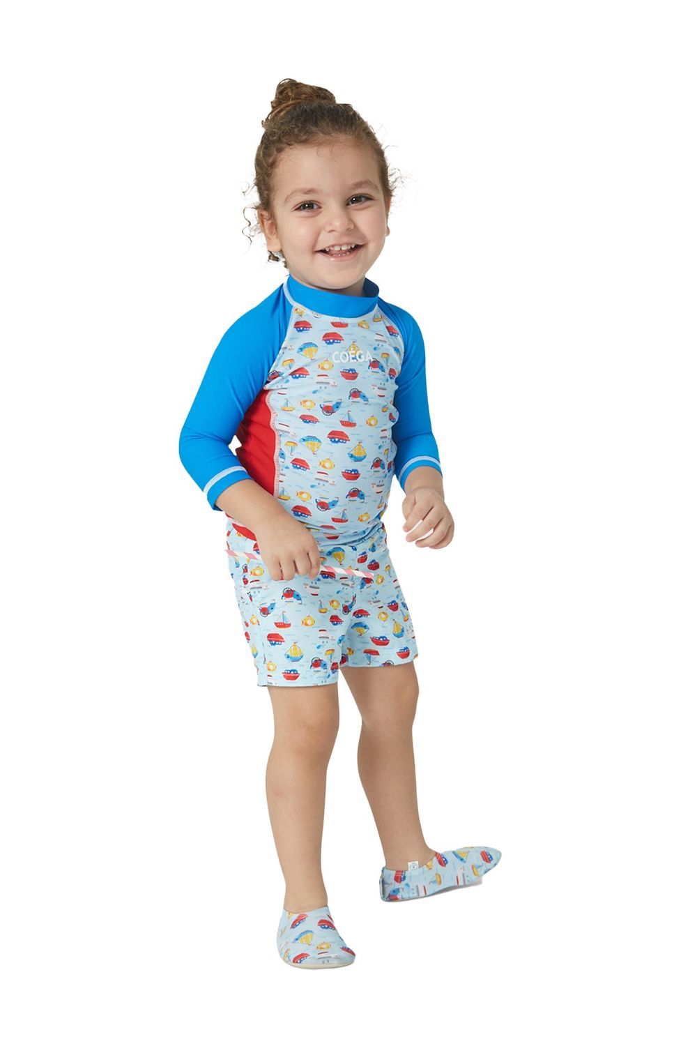 Coega Sunwear - Boys Baby Board Swim Shorts - Blue Boats